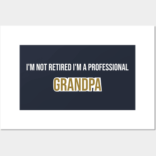 I'M NOT retired I'M A PROFESSIONAL GRANDPA Posters and Art